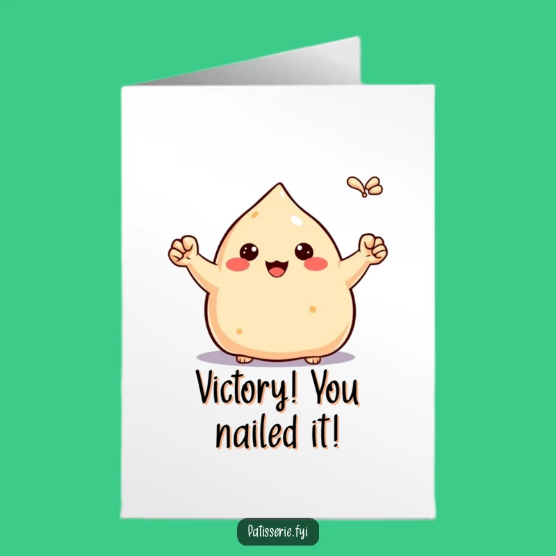 Free Printable Congrats Card: Proud Samosa Pumping Fists Funny Downloadable Gift