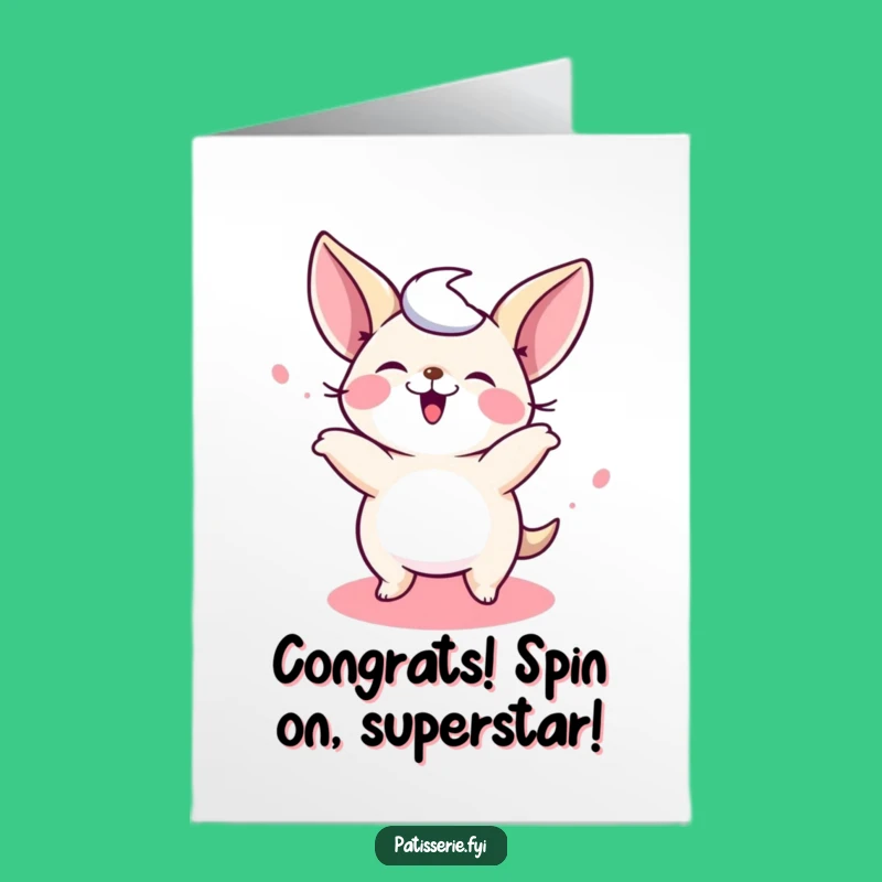 Giggling Petit Four Free Printable Congrats Card, Joyful Downloadable Gift for Sweet Victories