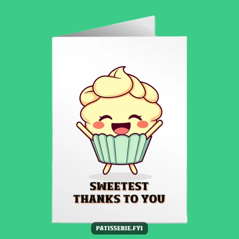 Send a sweet thank you with this free printable card! Print at home for a fun and cheerful appreciation.