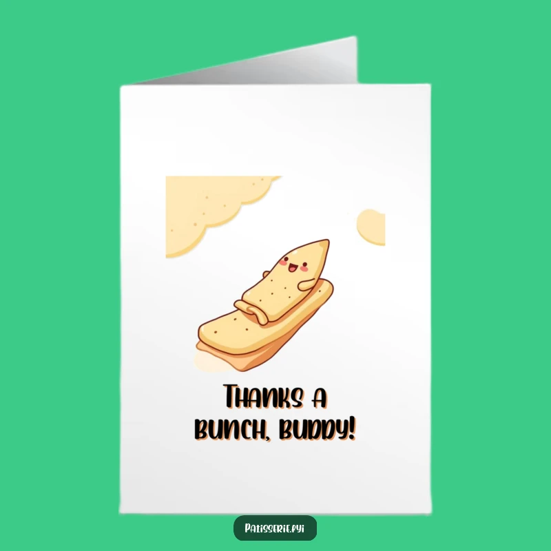 Free Printable Thank You Card: Samosa Slide - Funny Foodie Downloadable!