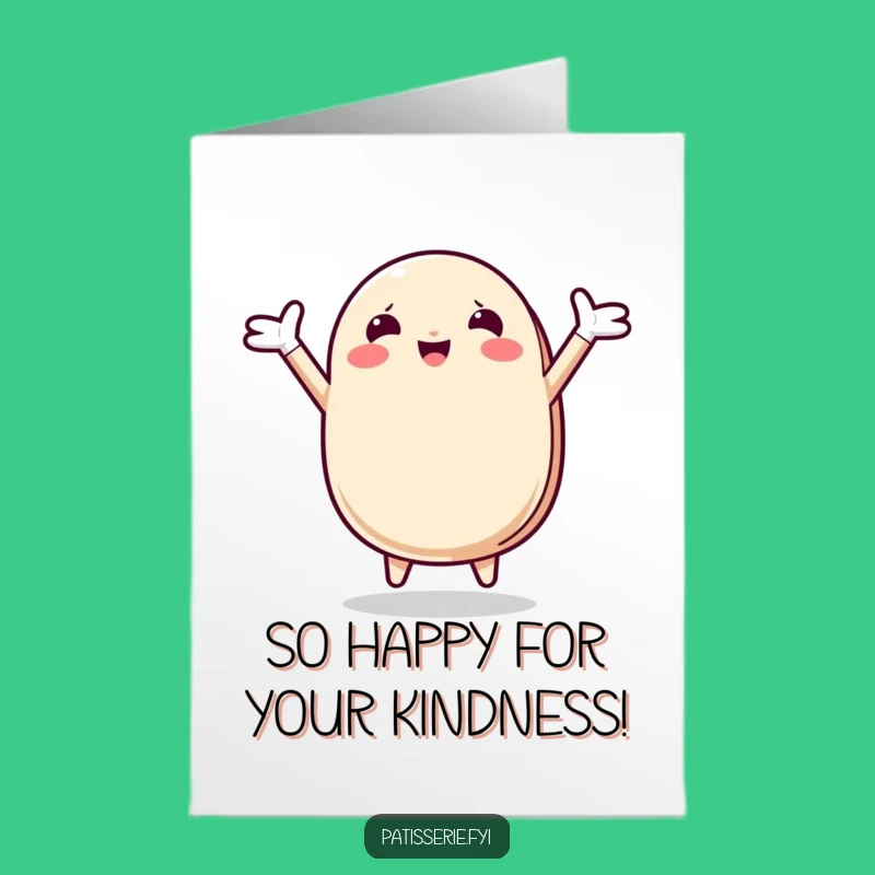 Free Printable Thank You Card: Ecstatic Macaron Character, Sweet Downloadable Gift