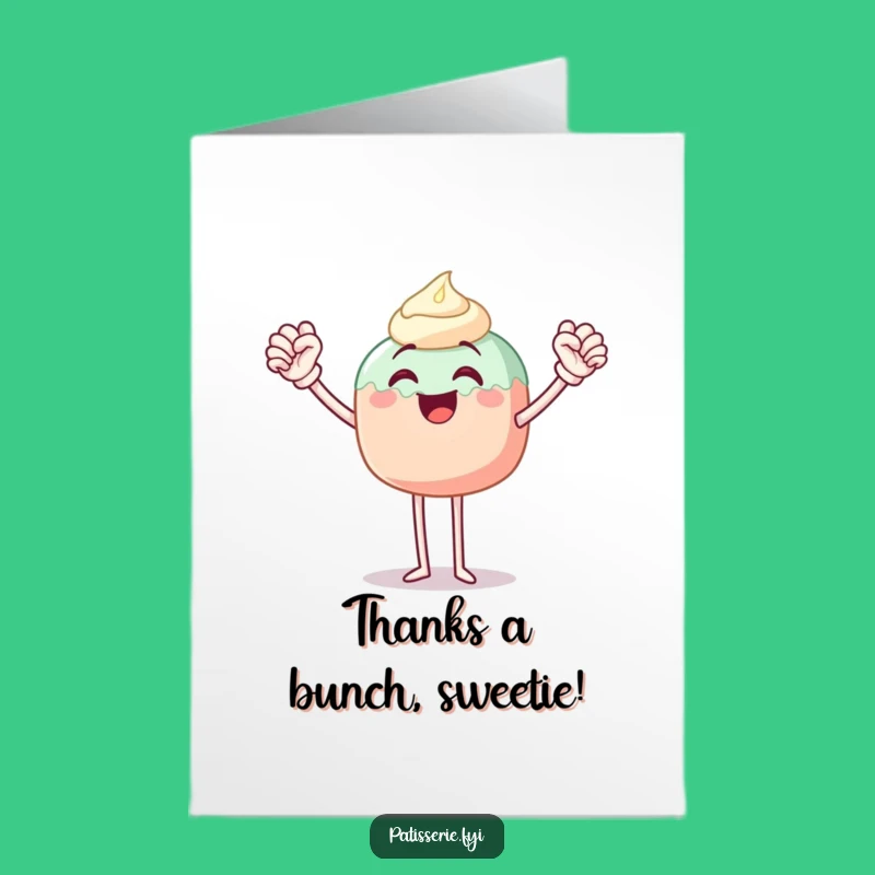 Free Printable Thank You Card: Cake Pop Gratitude Funny Downloadable Gift