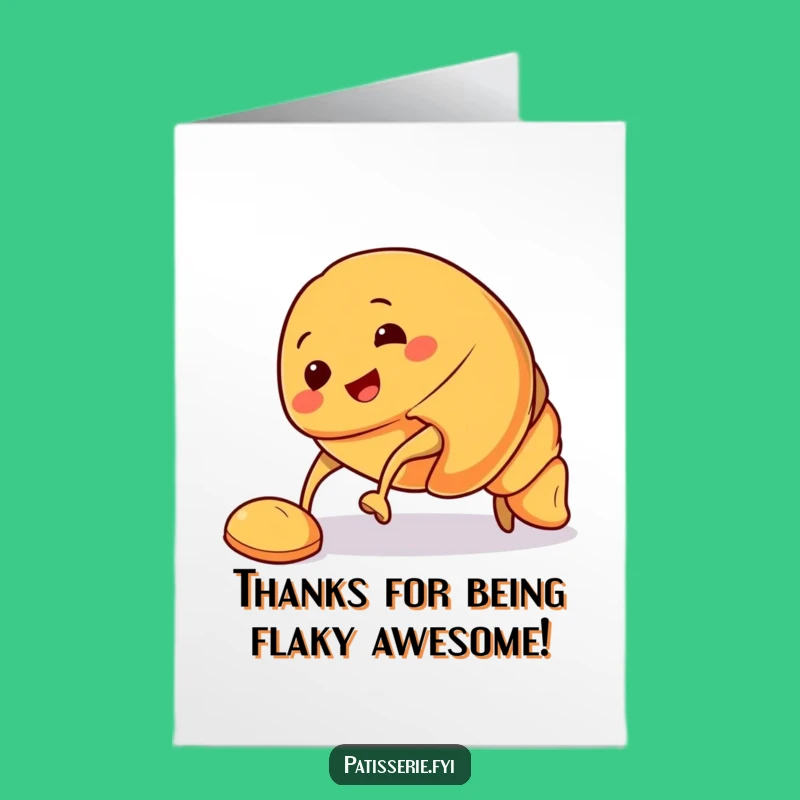 Free Printable Croissant Thank You Card: Funny Downloadable Gift for a Sweet Gesture