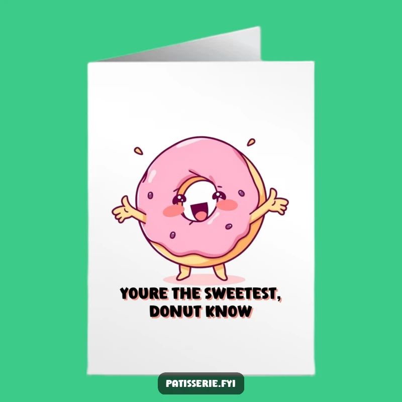 Free Printable Donut Thank You Card: Spinning Treat Shows Thanks, Funny Downloadable Gift
