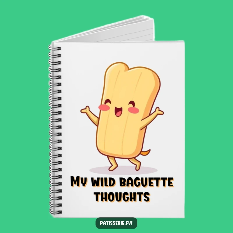 Funny Baguette Notebook: Jig Character, Cheerful Dance - Creative Ideas