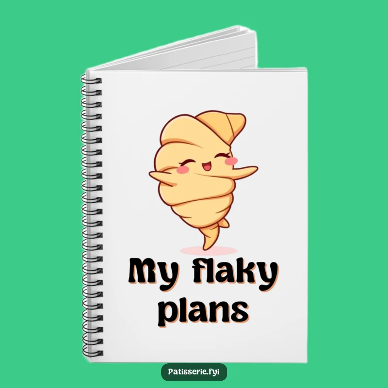 Funny Croissant Notebook - Jot Down Ideas with Charming Pastry Notes