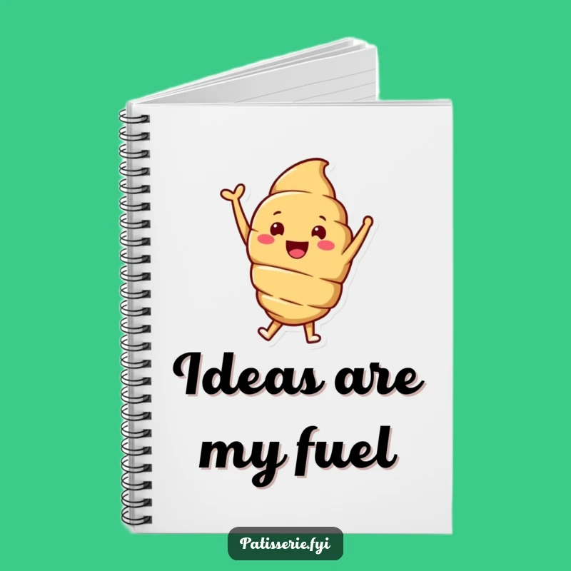 Funny Croissant Notebook: Smiling & Jumping, Journal of Joyful Ideas