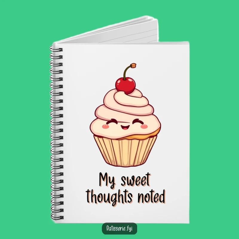 Funny Cupcake Notebook: Cheerful Wink, Cherry Topper, Journal of Sweet Ideas
