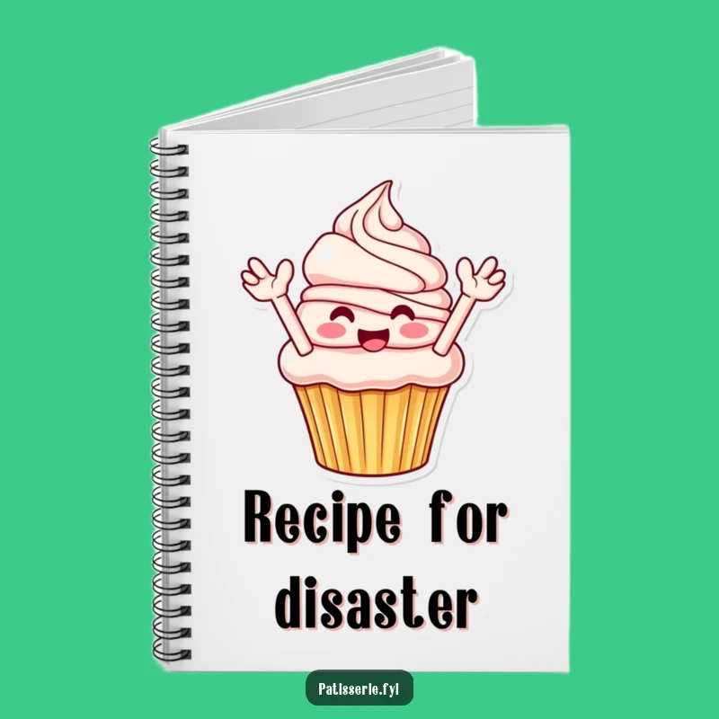 Capture your sweetest thoughts and creative ideas with this funny cupcake notebook! Its dramatic frosting fling design adds a playful touch to your notes.