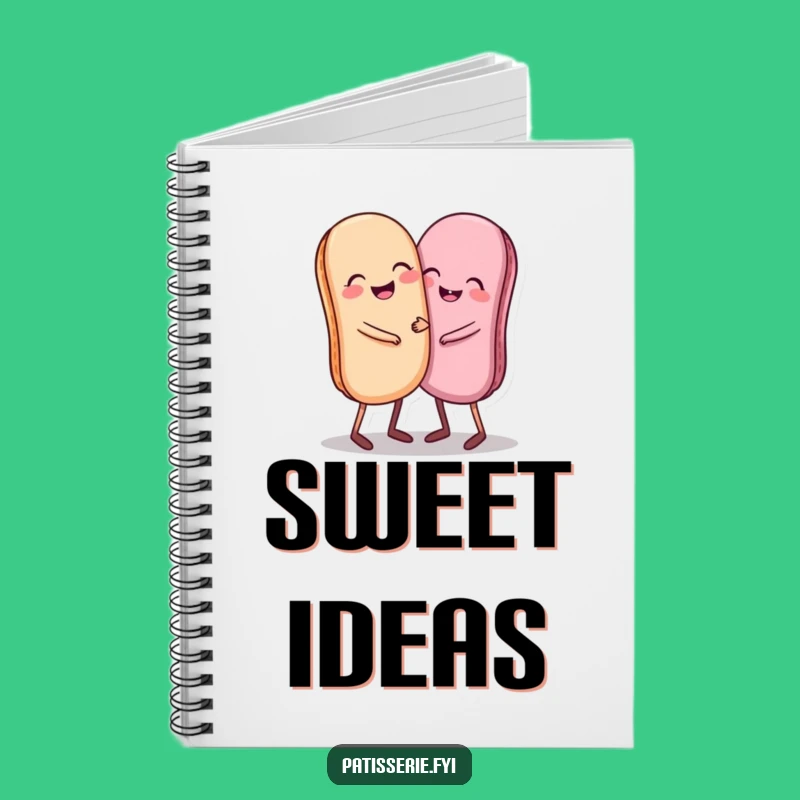 Funny Giggling Macaron Notebook, Hugging Sweet Treat Journal
