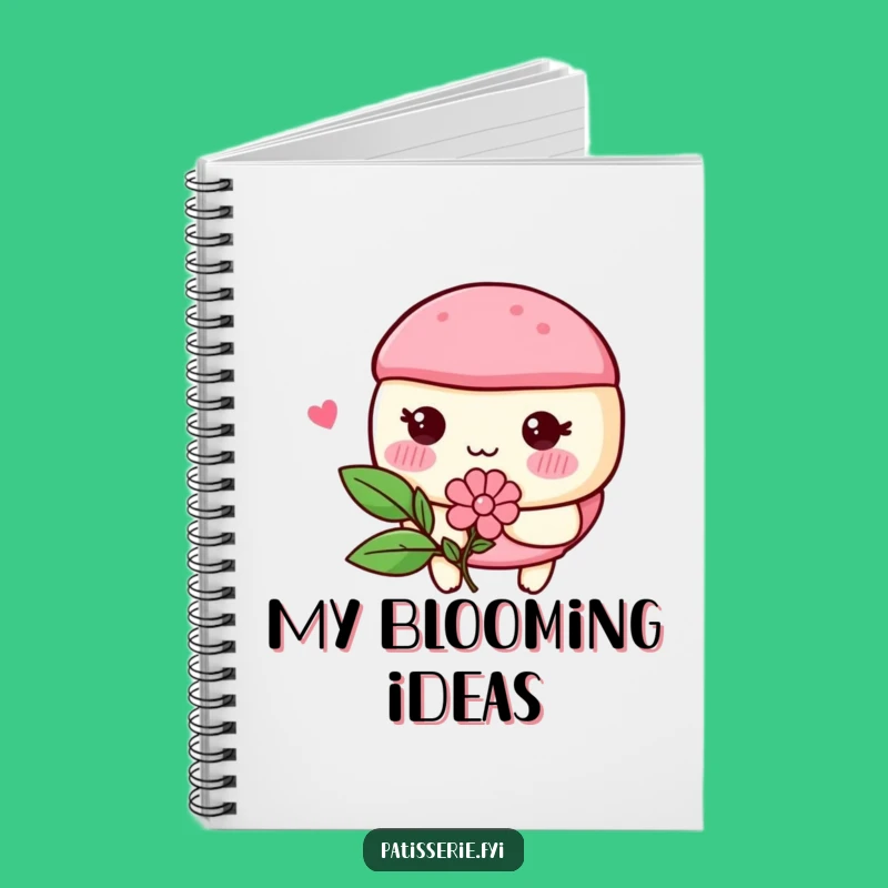 Funny Macaron Flower Notebook - Jot Down Sweet Ideas with Charm