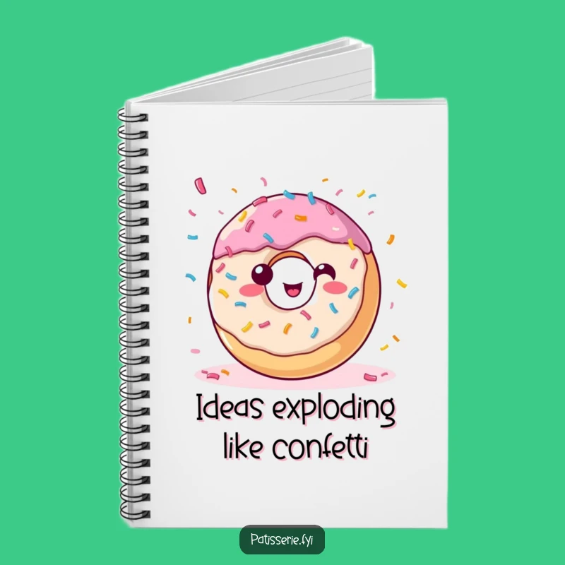Funny Donut Confetti Notebook - Plan Your Party Gift