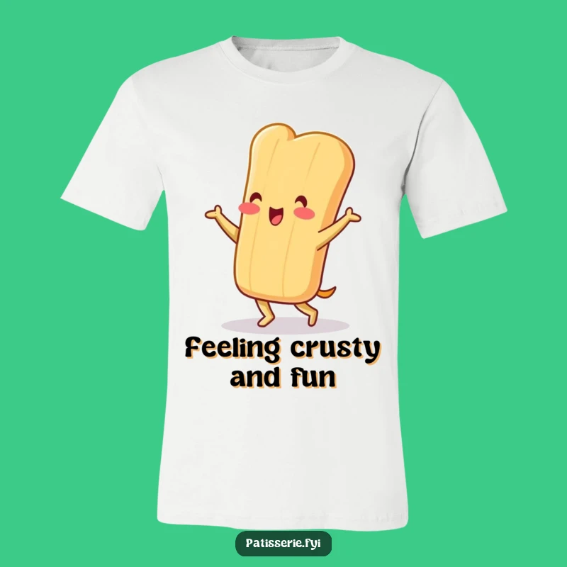 Funny Baguette T-Shirt: Jig Character, Cheerful Dance - Hilarious Style