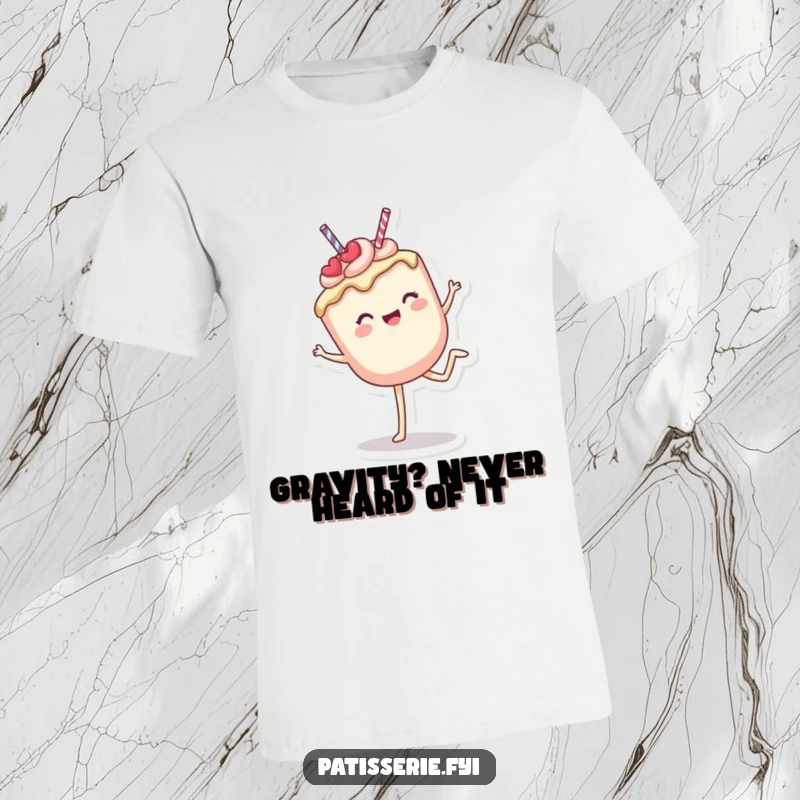 Funny T-Shirt: A delighted cake pop character performing an energetic cartwheel, bursting with happiness and playful fun.