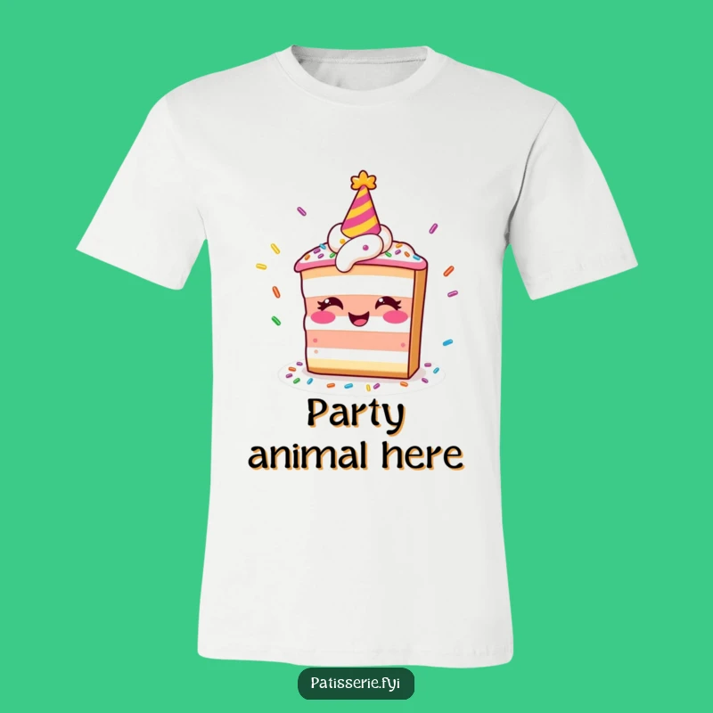 Funny Smiling Cake T-Shirt, Juggling Sprinkles Party Tee