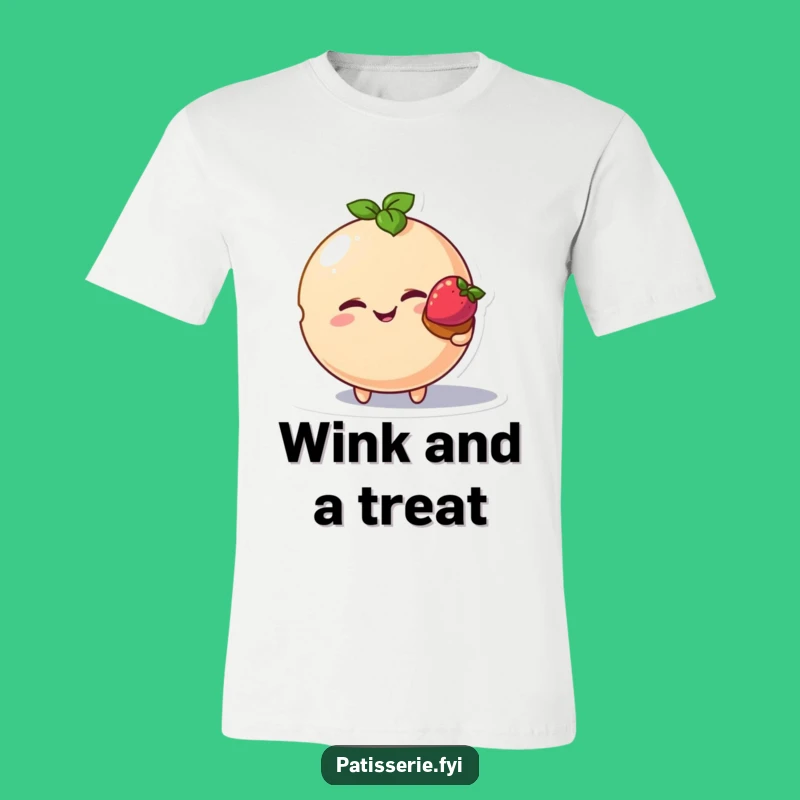 Funny Winking Macaron T-Shirt - Sweet Style for Dessert Fans!