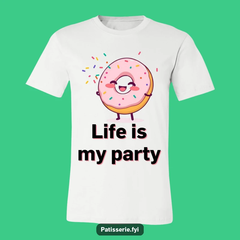 Funny Donut Sprinkle T-Shirt: Giggling Party Tee, Joyful Dessert Lover Gift
