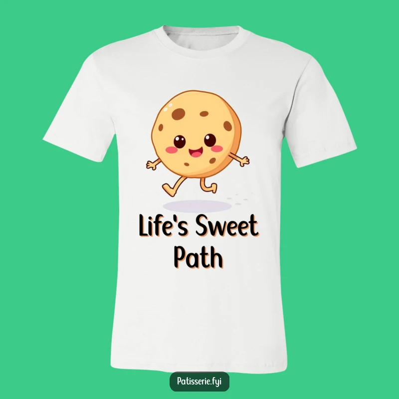 Funny Cheerful Cookie T-Shirt - Skipping Character Tee, Perfect Humorous Gift