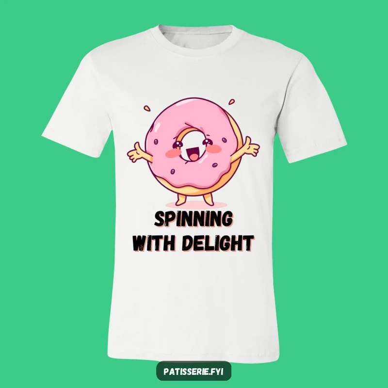 Funny Delighted Donut T-Shirt - Spinning Treat Tee for a Humorous & Fun Gift