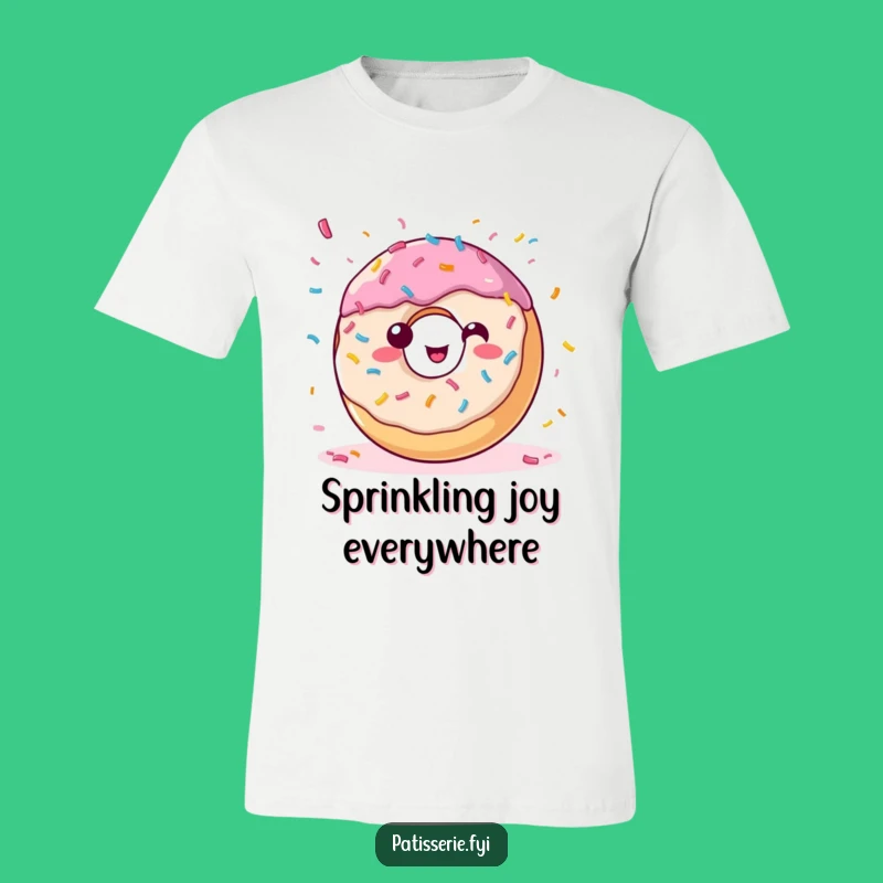 Funny Donut Confetti T-Shirt - Festive Dessert Apparel Gift