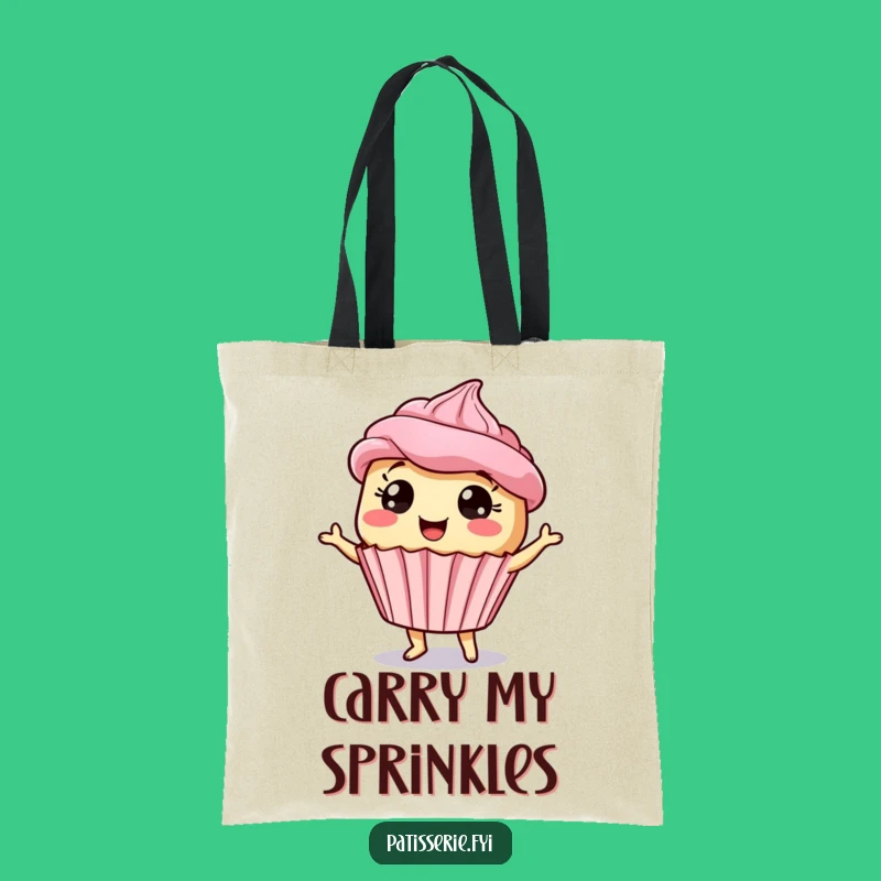 Funny Giddy Cupcake Tote Bag - Dancing Treat Carry-All, Your Funniest Gift