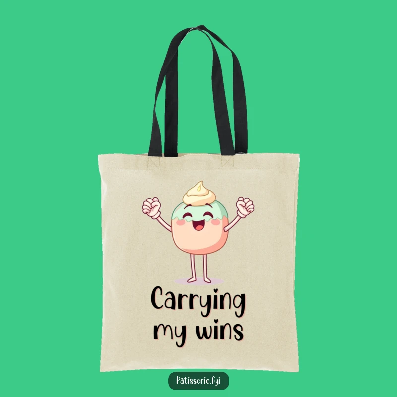 Funny Cake Pop Fist Pump Tote Bag: Joyful Carry-All, Ideal Funny Gift