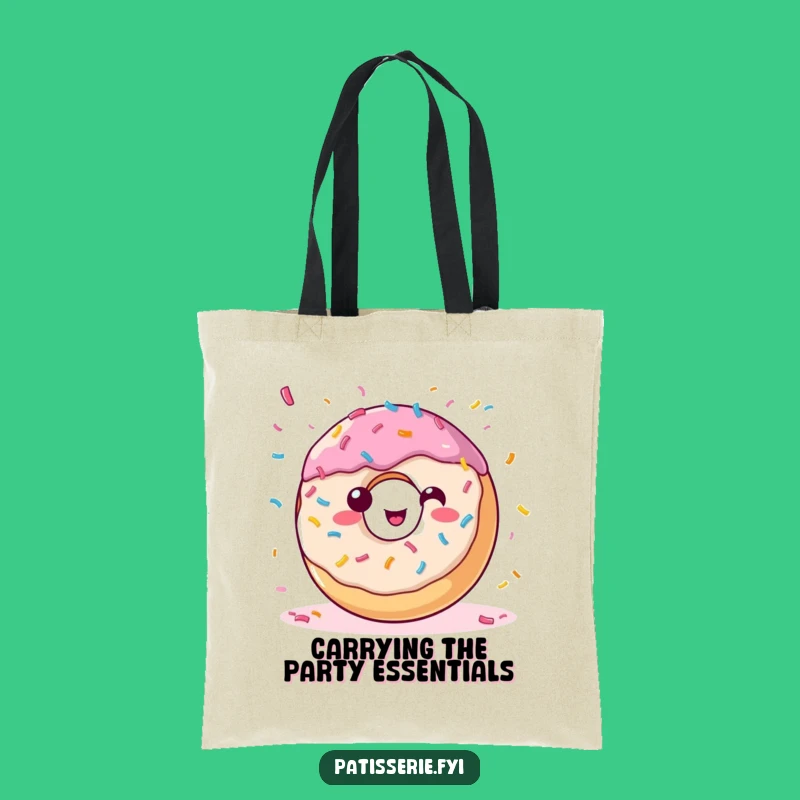 Funny Donut Confetti Tote Bag - Party Ready & Practical Gift