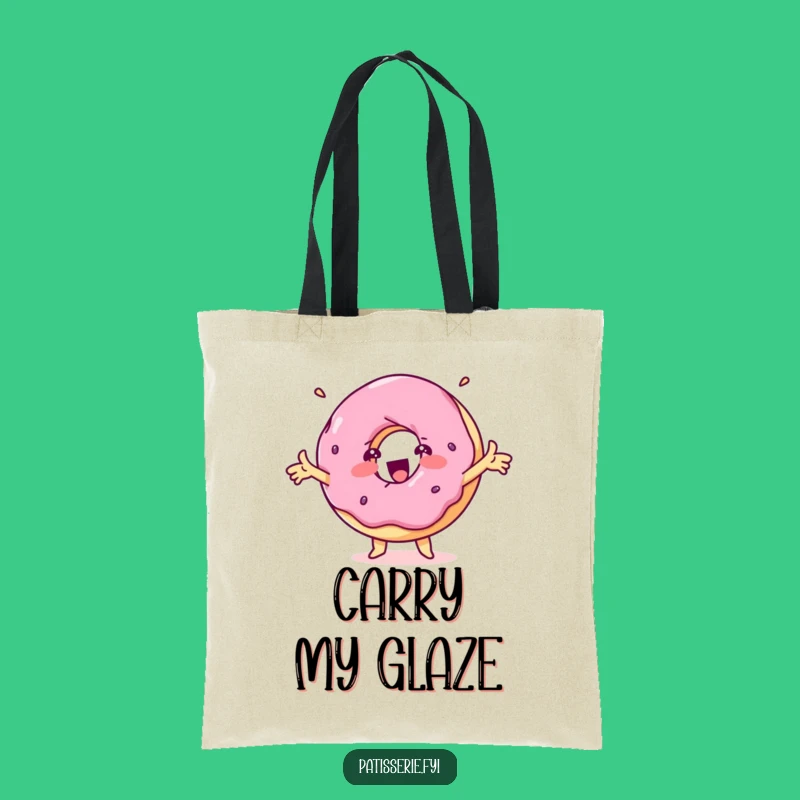 Funny Delighted Donut Tote Bag - Spinning Treat Carry-All, Your Go-To Funny Gift