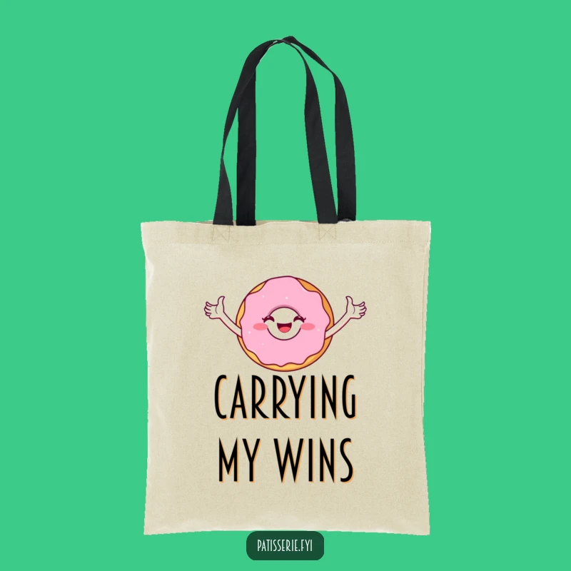 Funny Donut Triumph Tote Bag: Carry Your Success, Perfect Gift for Go-Getters